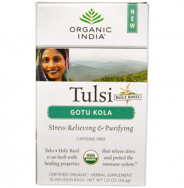 Organic India Tulsi Holy Basil Gotu Kola Tea  Box  34.2 grams
